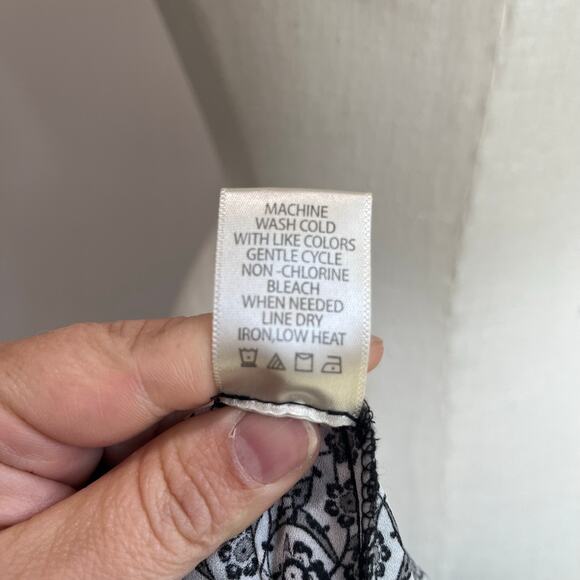 Max Studio Black White Printed Open Kimono Boho Layering Size 2X - Picture 7 of 7